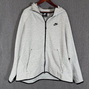 Nike Tech Fleece Full Zip Hoodie Sweatshirt - Men's Size XXL - Gray
